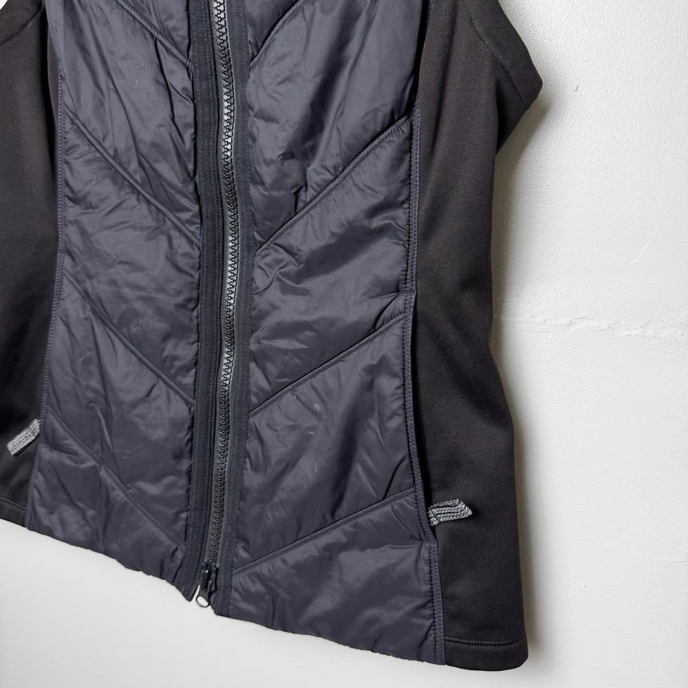 Athleta Black Zip Up Puffer Vest with Pockets Athleisure Sz S - Picture 2 of 10